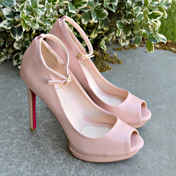 Shoe Dazzle Shoes - Enetta peep toe ankle strap heels